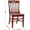 image:imageFlash Furniture Hercules Series School House Back Wood Restaurant Chair Classic Armless Dining Chair for RestaurantsKitchens Mahogany Wood FinishMahogany