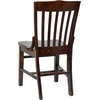 image:imageFlash Furniture Hercules Series School House Back Wood Restaurant Chair Classic Armless Dining Chair for RestaurantsKitchens Mahogany Wood FinishWalnut