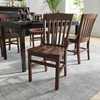 image:imageFlash Furniture Hercules Series School House Back Wood Restaurant Chair Classic Armless Dining Chair for RestaurantsKitchens Mahogany Wood FinishWalnut