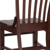 image:imageFlash Furniture Hercules Series School House Back Wood Restaurant Chair Classic Armless Dining Chair for RestaurantsKitchens Mahogany Wood FinishWalnut