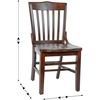 image:imageFlash Furniture Hercules Series School House Back Wood Restaurant Chair Classic Armless Dining Chair for RestaurantsKitchens Mahogany Wood FinishWalnut