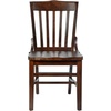 image:imageFlash Furniture Hercules Series School House Back Wood Restaurant Chair Classic Armless Dining Chair for RestaurantsKitchens Mahogany Wood FinishWalnut