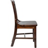 image:imageFlash Furniture Hercules Series School House Back Wood Restaurant Chair Classic Armless Dining Chair for RestaurantsKitchens Mahogany Wood FinishWalnut
