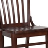 image:imageFlash Furniture Hercules Series School House Back Wood Restaurant Chair Classic Armless Dining Chair for RestaurantsKitchens Mahogany Wood FinishWalnut