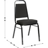 image:imageFlash Furniture Hercules Series Trapezoidal Back Stacking Banquet Chair with 25 Thick Seat in Black Fabric  Black FrameBlack FabricBlack Frame