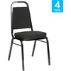 image:imageFlash Furniture Hercules Series Trapezoidal Back Stacking Banquet Chair with 25 Thick Seat in Black Fabric  Black FrameBlack FabricBlack Frame