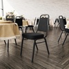 image:imageFlash Furniture Hercules Series Trapezoidal Back Stacking Banquet Chair with 25 Thick Seat in Black Fabric  Black FrameBlack FabricBlack Frame