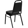 image:imageFlash Furniture Hercules Series Trapezoidal Back Stacking Banquet Chair with 25 Thick Seat in Black Fabric  Black FrameBlack VinylBlack Frame