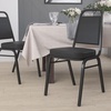 image:imageFlash Furniture Hercules Series Trapezoidal Back Stacking Banquet Chair with 25 Thick Seat in Black Fabric  Black FrameBlack VinylBlack Frame