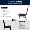 image:imageFlash Furniture Hercules Series Trapezoidal Back Stacking Banquet Chair with 25 Thick Seat in Black Fabric  Black FrameBlack VinylBlack Frame