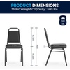 image:imageFlash Furniture Hercules Series Trapezoidal Back Stacking Banquet Chair with 25 Thick Seat in Black Fabric  Black FrameBlack VinylBlack Frame