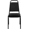 image:imageFlash Furniture Hercules Series Trapezoidal Back Stacking Banquet Chair with 25 Thick Seat in Black Fabric  Black FrameBlack VinylBlack Frame
