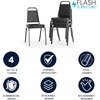 image:imageFlash Furniture Hercules Series Trapezoidal Back Stacking Banquet Chair with 25 Thick Seat in Black Fabric  Black FrameBlack VinylBlack Frame
