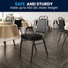 image:imageFlash Furniture Hercules Series Trapezoidal Back Stacking Banquet Chair with 25 Thick Seat in Black Fabric  Black FrameBlack VinylBlack Frame