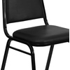 image:imageFlash Furniture Hercules Series Trapezoidal Back Stacking Banquet Chair with 25 Thick Seat in Black Fabric  Black FrameBlack VinylBlack Frame