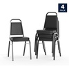 image:imageFlash Furniture Hercules Series Trapezoidal Back Stacking Banquet Chair with 25 Thick Seat in Black Fabric  Black FrameBlack VinylBlack Frame