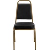 image:imageFlash Furniture Hercules Series Trapezoidal Back Stacking Banquet Chair with 25 Thick Seat in Black Fabric  Black FrameBlack VinylGold Frame