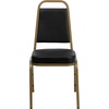 image:imageFlash Furniture Hercules Series Trapezoidal Back Stacking Banquet Chair with 25 Thick Seat in Black Fabric  Black FrameBlack VinylGold Frame