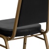 image:imageFlash Furniture Hercules Series Trapezoidal Back Stacking Banquet Chair with 25 Thick Seat in Black Fabric  Black FrameBlack VinylGold Frame
