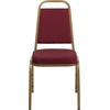 image:imageFlash Furniture Hercules Series Trapezoidal Back Stacking Banquet Chair with 25 Thick Seat in Black Fabric  Black FrameBurgundy Patterned FabricGold Frame