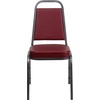 image:imageFlash Furniture Hercules Series Trapezoidal Back Stacking Banquet Chair with 25 Thick Seat in Black Fabric  Black FrameBurgundy VinylSilver Vein Frame