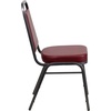 image:imageFlash Furniture Hercules Series Trapezoidal Back Stacking Banquet Chair with 25 Thick Seat in Black Fabric  Black FrameBurgundy VinylSilver Vein Frame