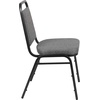 image:imageFlash Furniture Hercules Series Trapezoidal Back Stacking Banquet Chair with 25 Thick Seat in Black Fabric  Black FrameGray FabricSilver Vein Frame
