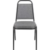 image:imageFlash Furniture Hercules Series Trapezoidal Back Stacking Banquet Chair with 25 Thick Seat in Black Fabric  Black FrameGray FabricSilver Vein Frame