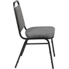 image:imageFlash Furniture Hercules Series Trapezoidal Back Stacking Banquet Chair with 25 Thick Seat in Black Fabric  Black FrameGray FabricSilver Vein Frame