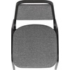 image:imageFlash Furniture Hercules Series Trapezoidal Back Stacking Banquet Chair with 25 Thick Seat in Black Fabric  Black FrameGray FabricSilver Vein Frame