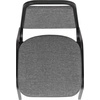 image:imageFlash Furniture Hercules Series Trapezoidal Back Stacking Banquet Chair with 25 Thick Seat in Black Fabric  Black FrameGray FabricSilver Vein Frame