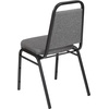image:imageFlash Furniture Hercules Series Trapezoidal Back Stacking Banquet Chair with 25 Thick Seat in Black Fabric  Black FrameGray FabricSilver Vein Frame