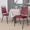 image:imageFlash Furniture Hercules Series Trapezoidal Back Stacking Banquet Chair with 25 Thick Seat in Black Fabric  Black FrameGray FabricSilver Vein Frame