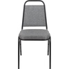 image:imageFlash Furniture Hercules Series Trapezoidal Back Stacking Banquet Chair with 25 Thick Seat in Black Fabric  Black FrameGray FabricSilver Vein Frame