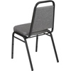 image:imageFlash Furniture Hercules Series Trapezoidal Back Stacking Banquet Chair with 25 Thick Seat in Black Fabric  Black FrameGray FabricSilver Vein Frame