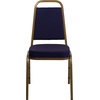 image:imageFlash Furniture Hercules Series Trapezoidal Back Stacking Banquet Chair with 25 Thick Seat in Black Fabric  Black FrameNavy Patterned FabricGold Frame