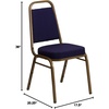 image:imageFlash Furniture Hercules Series Trapezoidal Back Stacking Banquet Chair with 25 Thick Seat in Black Fabric  Black FrameNavy Patterned FabricGold Frame