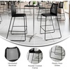 image:imageFlash Furniture Hercules Stacking Bar Height Stool with Vented Backrest and Black Powder Coated Steel Sled Base with Integrated Footrest Commercial Portable Stool Set of 3 BlackBlack PlasticBlack Frame