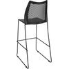 image:imageFlash Furniture Hercules Stacking Bar Height Stool with Vented Backrest and Black Powder Coated Steel Sled Base with Integrated Footrest Commercial Portable Stool Set of 3 BlackBlack PlasticBlack Frame