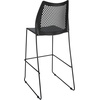 image:imageFlash Furniture Hercules Stacking Bar Height Stool with Vented Backrest and Black Powder Coated Steel Sled Base with Integrated Footrest Commercial Portable Stool Set of 3 BlackBlack PlasticBlack Frame