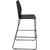image:imageFlash Furniture Hercules Stacking Bar Height Stool with Vented Backrest and Black Powder Coated Steel Sled Base with Integrated Footrest Commercial Portable Stool Set of 3 BlackBlack PlasticBlack Frame