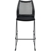 image:imageFlash Furniture Hercules Stacking Bar Height Stool with Vented Backrest and Black Powder Coated Steel Sled Base with Integrated Footrest Commercial Portable Stool Set of 3 BlackBlack PlasticBlack Frame