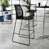 image:imageFlash Furniture Hercules Stacking Bar Height Stool with Vented Backrest and Black Powder Coated Steel Sled Base with Integrated Footrest Commercial Portable Stool Set of 3 BlackBlack PlasticBlack Frame