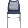 image:imageFlash Furniture Hercules Stacking Chair with Vented Backrest and Black Powder Coated Steel Legs with Integrated Support Bar Commercial Portable Chair  BlackNavy PlasticGray Frame
