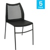 image:imageFlash Furniture Hercules Stacking Chair with Vented Backrest and Black Powder Coated Steel Legs with Integrated Support Bar Commercial Portable Chair  BlackBlack PlasticBlack Frame