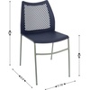 image:imageFlash Furniture Hercules Stacking Chair with Vented Backrest and Black Powder Coated Steel Legs with Integrated Support Bar Commercial Portable Chair  BlackNavy PlasticGray Frame
