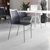 image:imageFlash Furniture Hercules Stacking Chair with Vented Backrest and Black Powder Coated Steel Legs with Integrated Support Bar Commercial Portable Chair  BlackNavy PlasticGray Frame