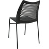 image:imageFlash Furniture Hercules Stacking Chair with Vented Backrest and Black Powder Coated Steel Legs with Integrated Support Bar Commercial Portable Chair  BlackBlack PlasticBlack Frame