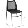 image:imageFlash Furniture Hercules Stacking Chair with Vented Backrest and Black Powder Coated Steel Legs with Integrated Support Bar Commercial Portable Chair  BlackBlack PlasticBlack Frame