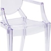 image:imageFlash Furniture IndoorOutdoor Ghost Accent and Dining Chair with Curved Arms and Contoured Seat Stackable Restaurant Chair Transparent CrystalPack of 4